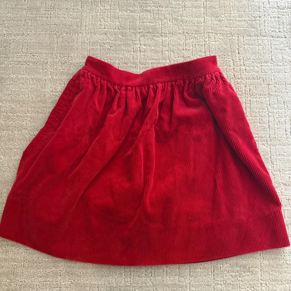 Ralph Lauren Corduroy Red A-Line Skirt
